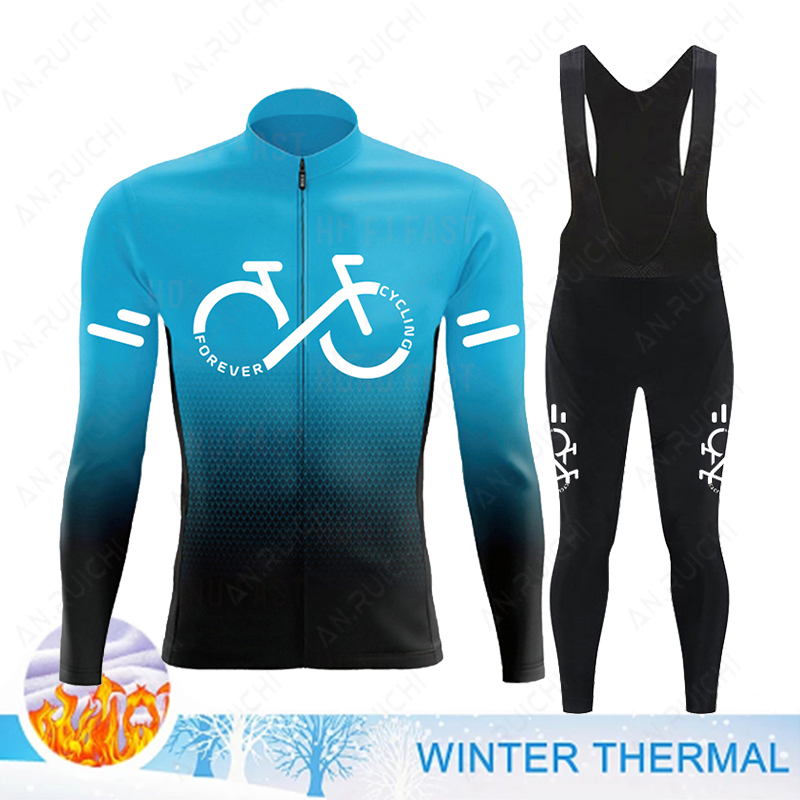 Cycling Gear Jersey - 2023 겨울 열 양털 사이클링 저지