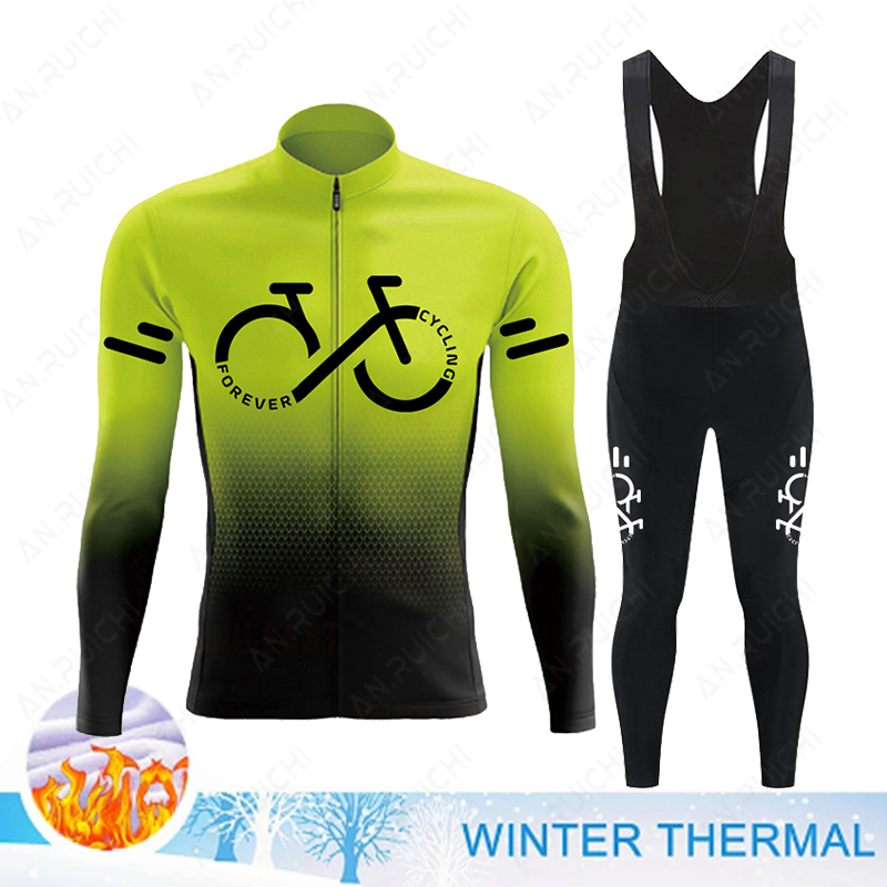 2023 겨울 열 양털 사이클링 저지 세트 Mens M - Cycling Gear Jersey 리뷰 및 가격
